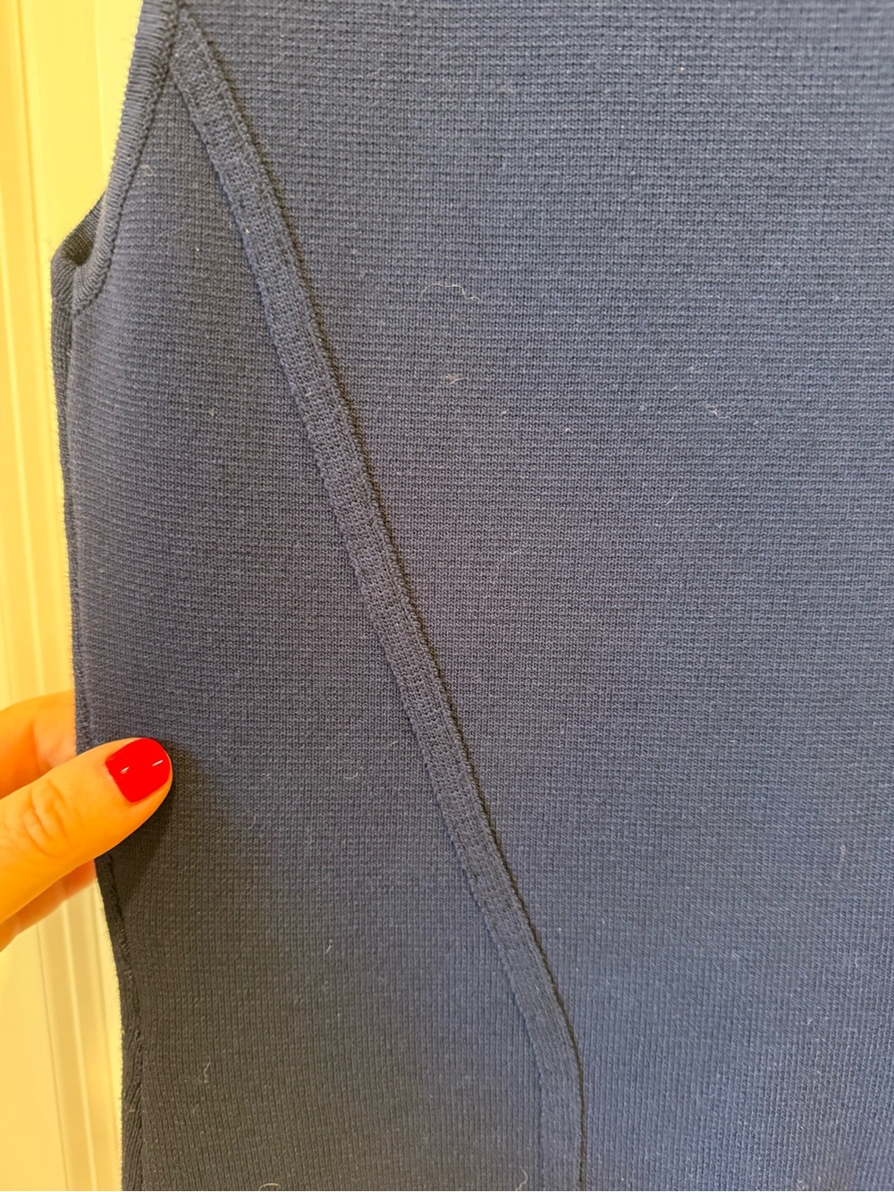 Halogen Navy Rib-Panel Scoop Neck Tank - Picture 4 of 5